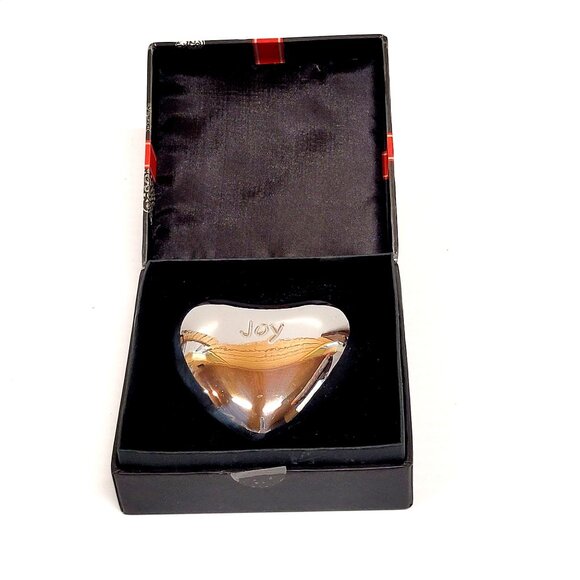 Brighton Silver Music Joy Puffy Metal Heart Bell Chime Movement Paperweight Box - Picture 2 of 6